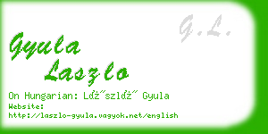 gyula laszlo business card